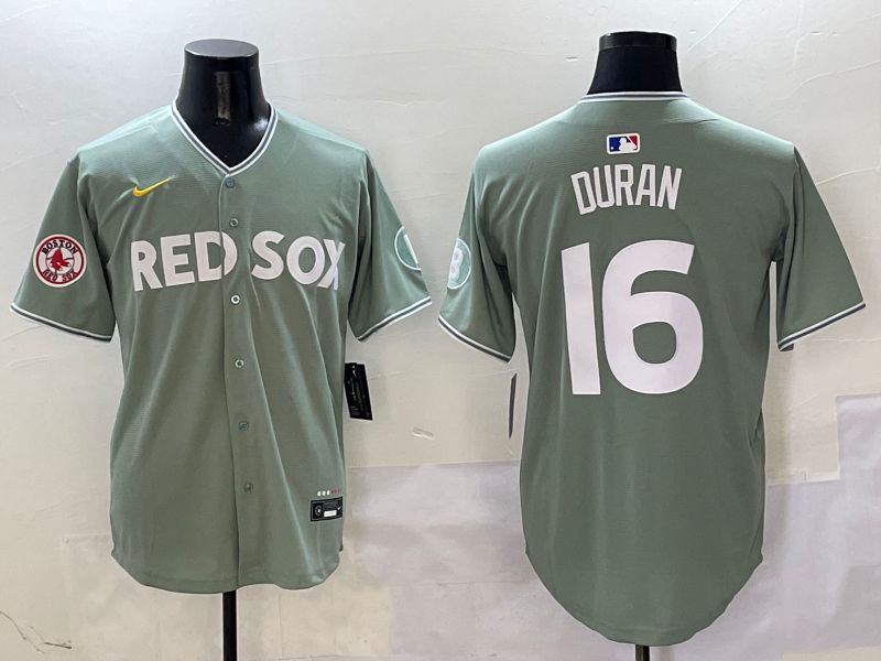 Men Boston Red Sox 16 Duran Green Joint Name Game Nike 2025 MLB Jersey style 6
